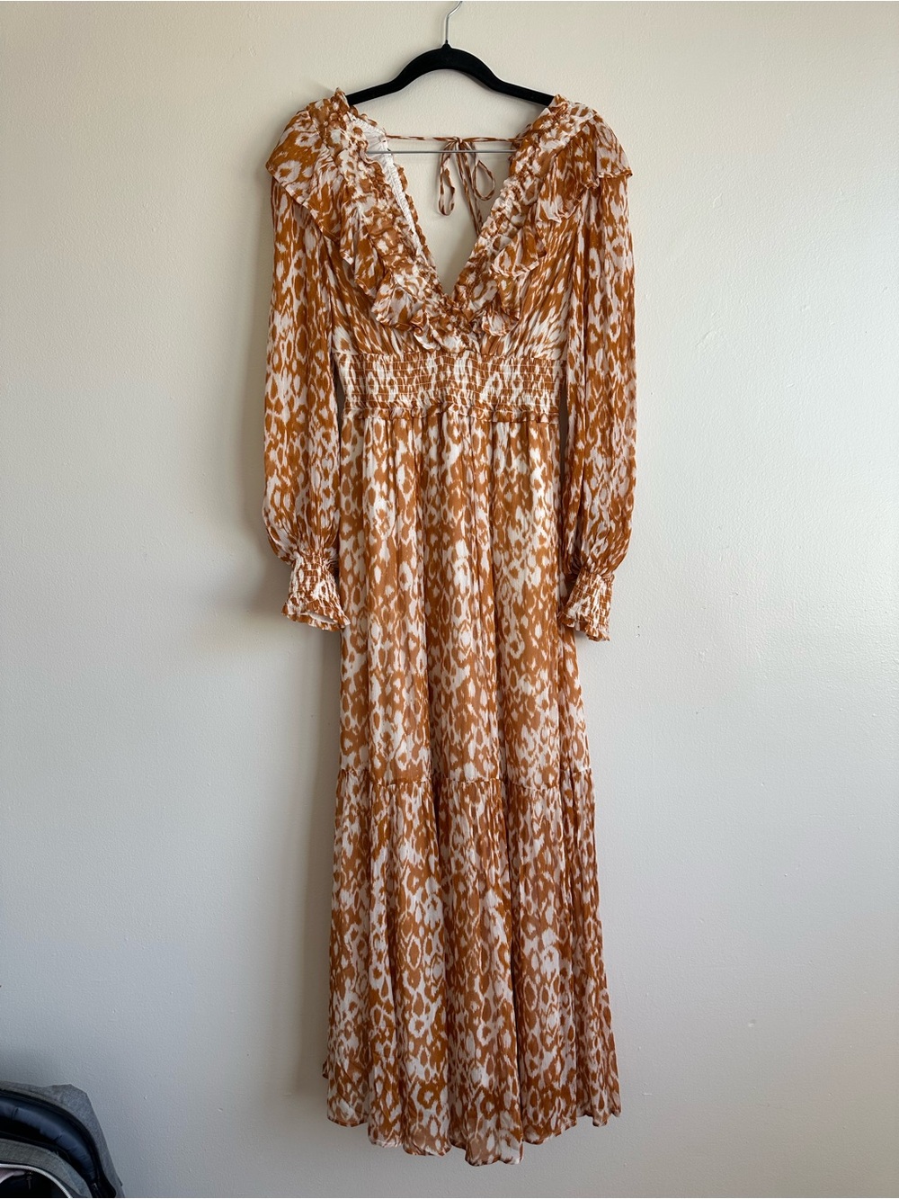 Anthropologie Odetta Ruffled V-Neck Dress Size XS - Picture 5 of 8